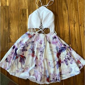 Floral halter top dress